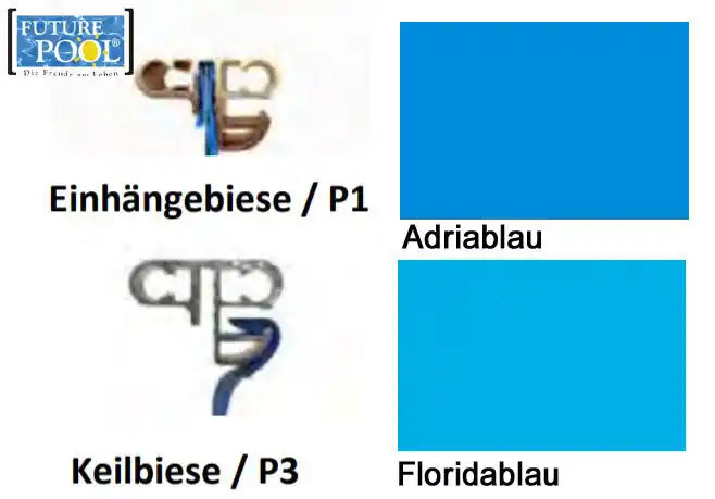 Schneller Versand Aktion Temperaturbeständige Innenhülle 0,80 mm bis 38°C Adriablau