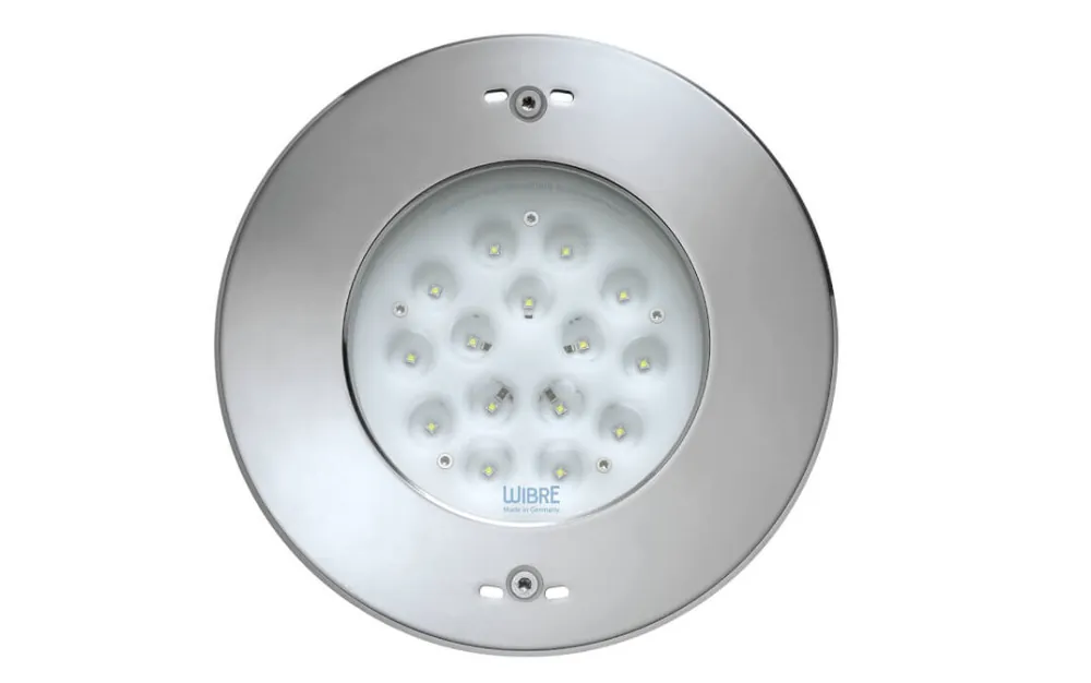 Wibre Schwimmbad-Scheinwerfer Standard Schutzart IP68 V4A-Edelstahl 1.4571 9 Multichip Markenware