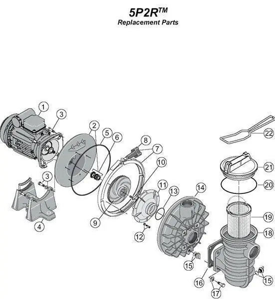 Sta-Rite Ersatzmotor Pumpe D-1 5P2RD 880 Watt Sale