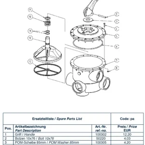 Praher Sterndichtung V6 Rückspülventil 3" Kammerdichtung ALTES MODELL Bestpreis