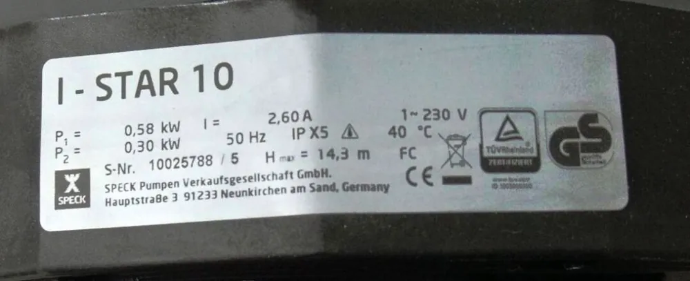 Speck Gehäuse für Filterpumpe Infinity i-Star 10-22 Schnäppchen