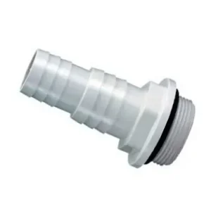 Neuheit ABS Schlauchübergangsstutzen 32/38 mm x AG 1,5" weiß