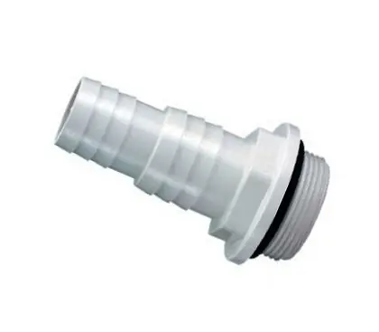 Neuheit ABS Schlauchübergangsstutzen 32/38 mm x AG 1,5" weiß