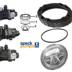 Saisonangebot Speck Super Pump Klarsichtdeckel alte Serie mit Überwurfmutter und O-Ring