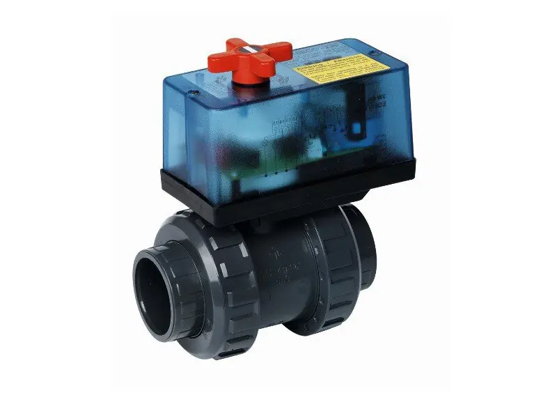Abverkauf Praher S6 2-Wege-Kugelhahn Ø 63 mm mit elektrischem Stellmotor 230 V