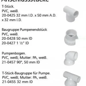 Solange Der Vorrat Reicht Pumpenverschraubung 50 mm für Massagepumpe Balboa weiß