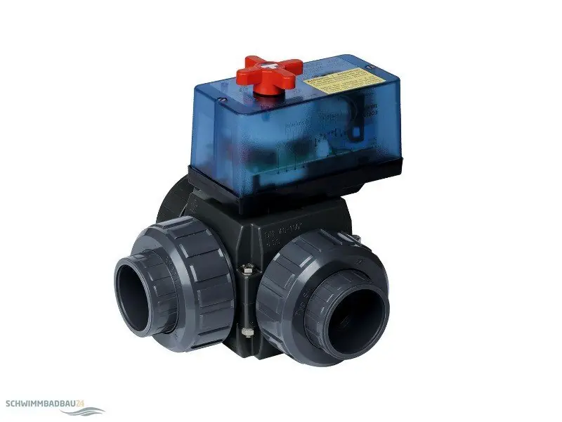 Bestpreis Praher S 4 3-Wege Kugelhahn 230 Volt AC Ø 50 mm elektrischem Stellmotor 230V