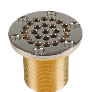 Bestpreis Allfit Rinnenablauf RG 100 mm Gewindelänge mit Rost d 108 mm RA2 1/ 2" x Ri 2"