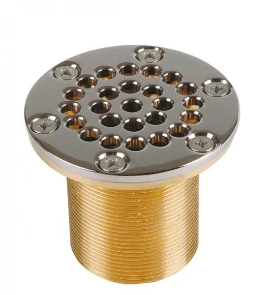 Bestpreis Allfit Rinnenablauf RG 100 mm Gewindelänge mit Rost d 108 mm RA2 1/ 2" x Ri 2"