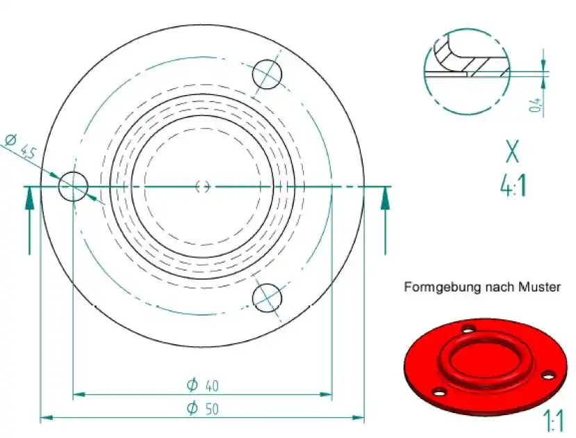 Online Kaufen AllFit rote Membrane für Pneumatik Schaltereinsatz