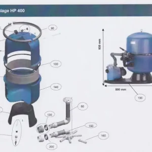 Sandfilter Profildichtung für Behälterdurchfünrung Filteranlage HP 500 Garantierte Lieferung