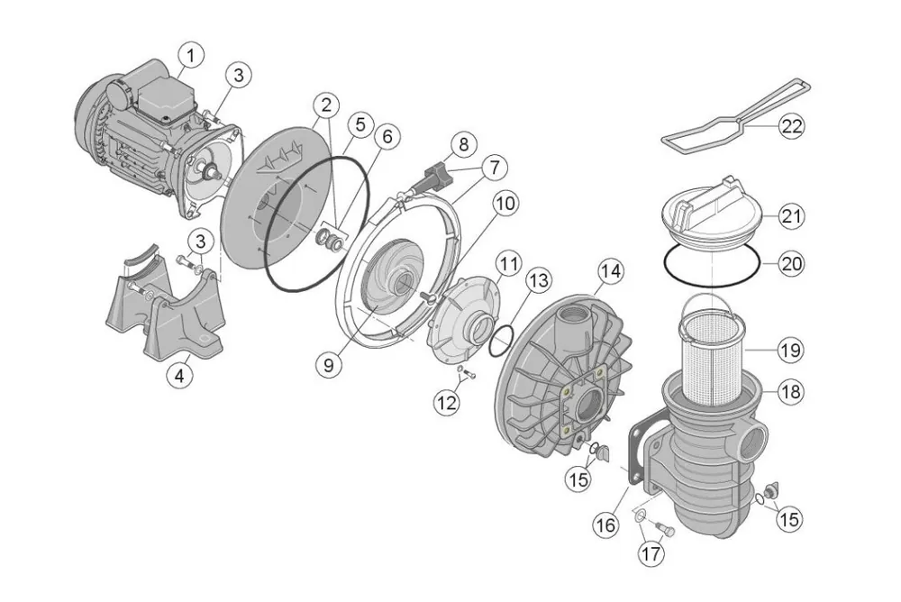 Sta-Rite Ersatzteil Impeller für 5P2R Pumpen 0,55 kWMono Phase Meistverkauft