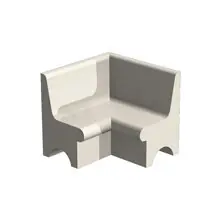 Schneller Versand LUX ELEMENTS® CONCEPT-BA-SIT-G Bankform SIT Eckausbildung mit Gehrungsschnitt Außenmaß 645 x 645 mm