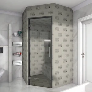 LUX ELEMENTS® Spa-Dusche fünfeckige Grundform 1400 x 1400 x 2200 mm Preisknaller