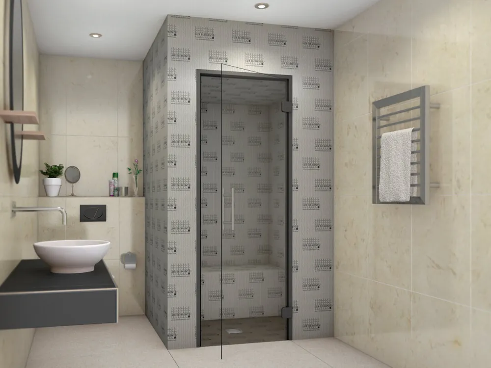 LUX ELEMENTS® Spa-Dusche quadratische Grundform 1400 x 1400 x 2200 mm Nur Heute