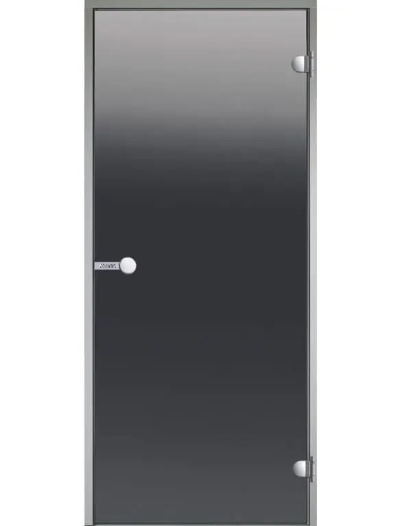 Nur Für Kurze Zeit Sentiotec Harvia Dampfbad Tür mit Aluminiumrahmen 790 x 1890 mm Rahmen Aluminium grau