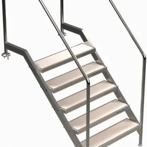 Ideal Eichenwald Schwimmbadtreppe Edelstahl V4A Treppenbreite 1000 mm 5-8 Stufen Sonderaktion