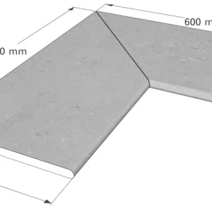 Keramik Beckenrandstein Maranello Eckstein Innenecke (Set. 2Stk 45°) 60x29,5x2 cm Top-Preis