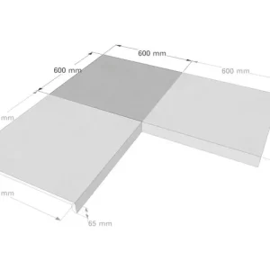 Günstig Beckenrandsteine L-Profil Exclusive Sizes Ecke, Innen 60 x 60 x 2 cm