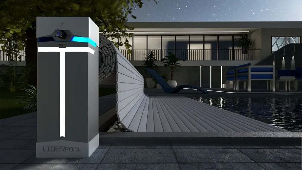 Beliebt T-Light - Oberflur Aufrollvorrichtung für Schwimmbadabdeckungen Weiss-Anthrazit