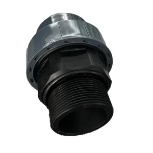 Behncke Verbindungsstück Verschraubung Klebestutzen Ø 63mm Außengewinde 2" PVC grau Heißes Angebot
