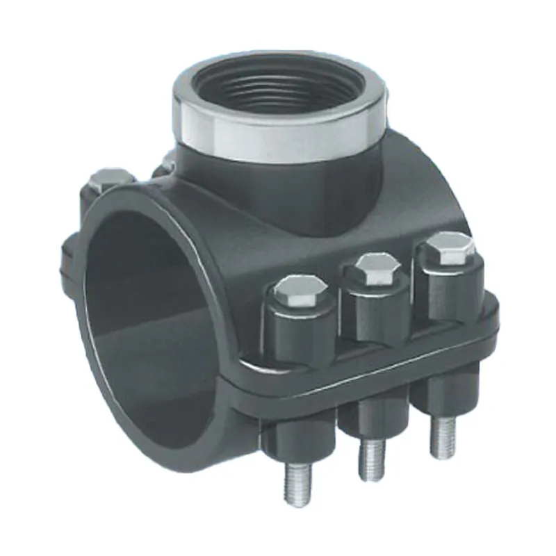 Ausverkauf PP-Anbohrschelle d 50 mm x 3/4" mit Innengewinde - verstärkt