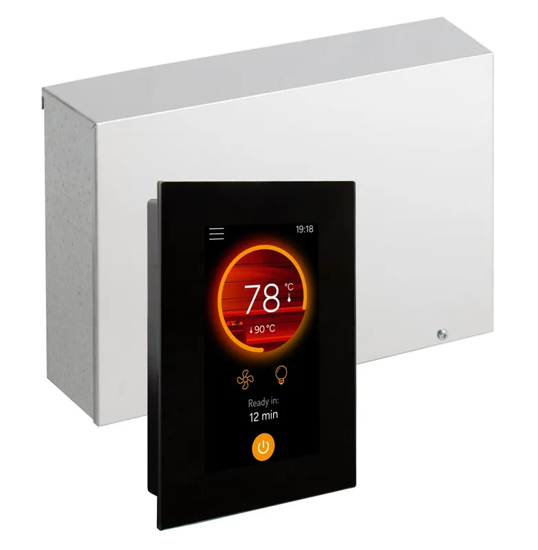 Harvia Fenix Intelligente Saunasteuerung mit Touchscreen und Appanbindung WiFi IPX5 Core Zertifiziert