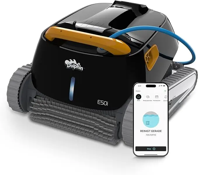 Preisreduziert Dolphin E50i Poolroboter mit WLAN & App – bis 15 m