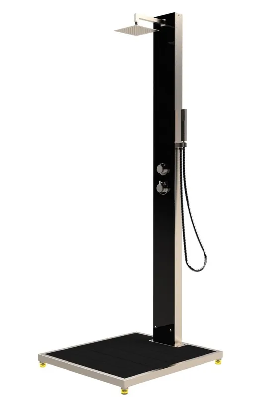 Ideal Eichenwald - Modell 70 Glasdusche Kuba *V2A* inkl. Bodenplatte Mega-Angebot