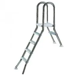 Modell 57 Hochbeckenleiter Ø43 V2A - 5/5-stufig für Beckenhöhe 1,5m / 1,5m Abverkauf