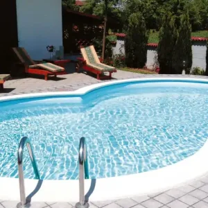 Abverkauf Swimmingpool Achtform Farbe Grau 1,20m hoch, Innenhülle 0,8mm-625 x 360 x 120 x 0,8