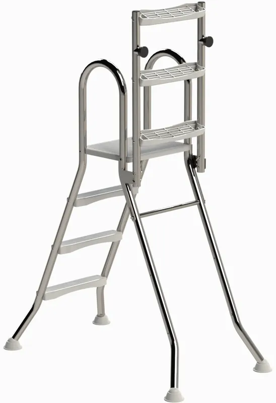 Ideal Eichenwald - Modell 58 Sicherheitshochbeckenleiter klappbar V2A Ø43 Saisonangebot