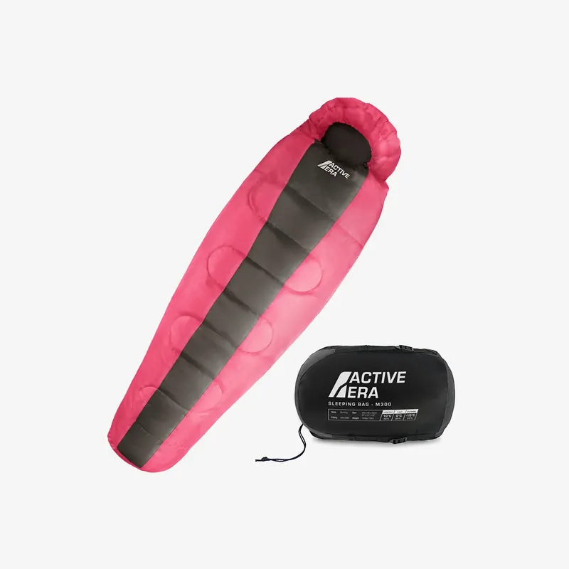 Preisknaller Professional 3-4 Season Mummy Sleeping Bag - Pink - (300 GSM)