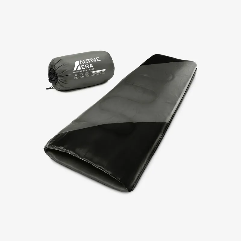 Premium Warm Lightweight Envelope Sleeping Bag (200 GSM) - 2 Seasons - Black Expressversand