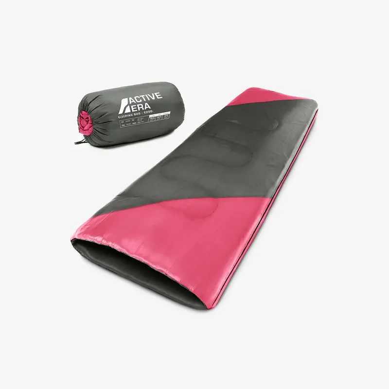 Premium Warm Lightweight Envelope Sleeping Bag (200 GSM) - 2 Seasons - Pink Solange Der Vorrat Reicht