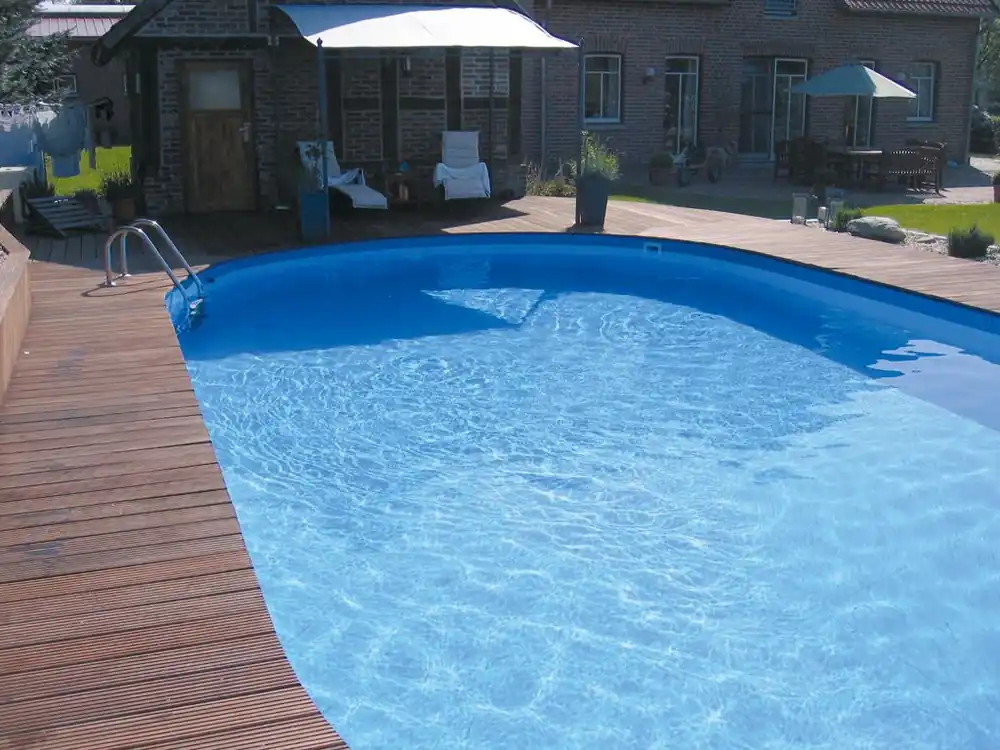 Swimmingpool Ovalform 1,50m hoch, Innenhülle 0,8mm-525 x 320 x 150 x 0,8 Top-Seller