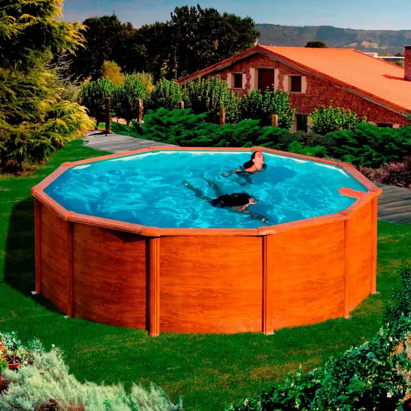 Preisreduziert Poolset Feeling in Holzoptik - 3,00 x 1,20m