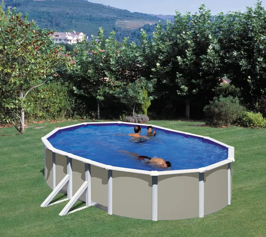 Poolset Feeling oval in grau Schnäppchen