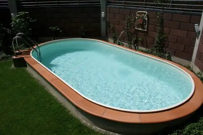 Sichere Zahlung Swimmingpool Ovalform Farbe Grau 1,20m hoch, Innenhülle 0,8mm-600 x 320 x 120 x 0,8