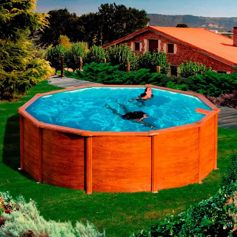 Poolset Feeling in Holzoptik - 3,50 x 1,32m Top-Angebot
