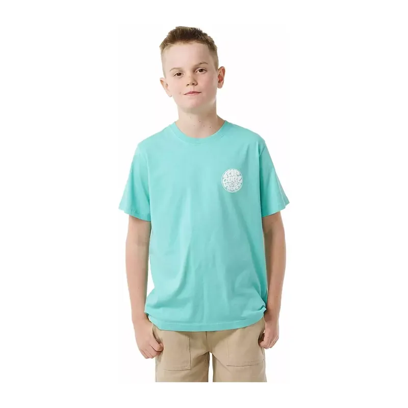 T-Shirt Rip Curl WETSUIT ICON TEE KIDS Acqua Letzte Chance