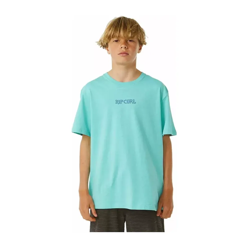 Preisreduziert T-Shirt Rip Curl LOST ISLANDS ART TEE ­BOYS Acqua