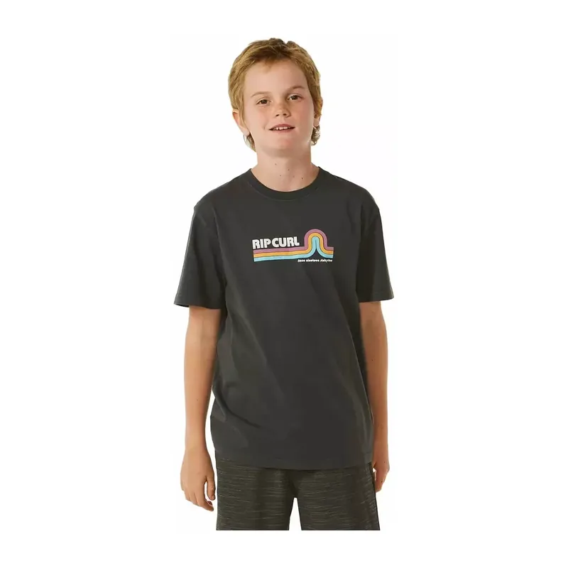 Meistverkauft T-Shirt Rip Curl SURF REVIVAL MUMMA TEE­ BOY WASHED BLACK