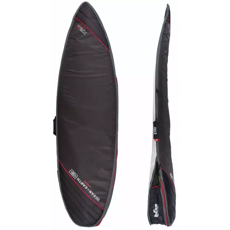 Solange Der Vorrat Reicht boardbag Ocean & Earth aircon shortboard Black/Red