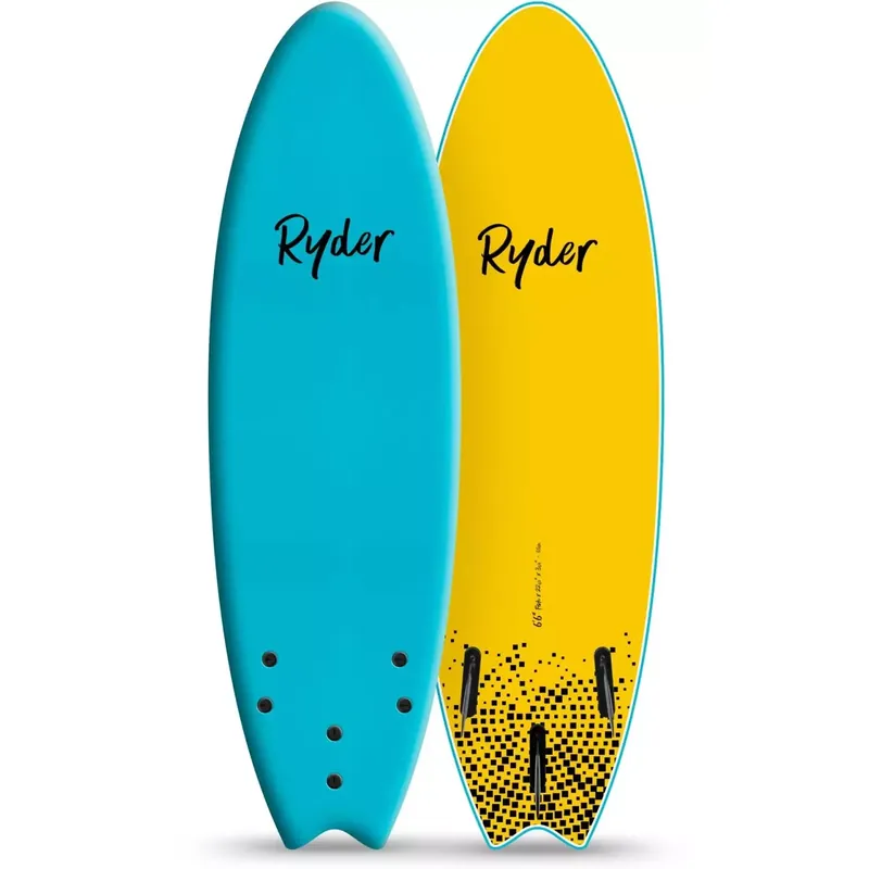 Preiswert Surfbrett softboard Ryder Fish Turquoise