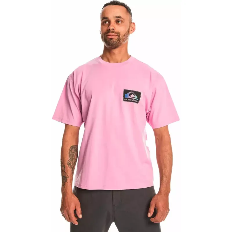 T-shirt quiksilver back flash violet Solange Der Vorrat Reicht