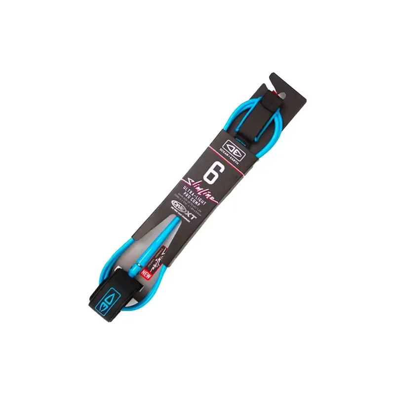 Zertifiziert Leash von Ocean & Earth SLIMLINE Comp Leash Blue