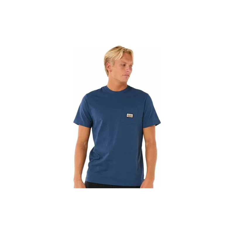 Günstig T-Shirt Rip Curl SURF PARADISE BADGE TEE Blue