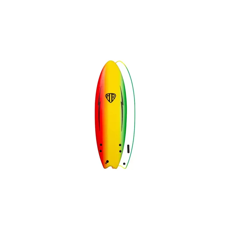 Surfbrett softboard Ocean & Earth MR Spray Ezi-Rider Twin Fin Rasta Neue Kollektion