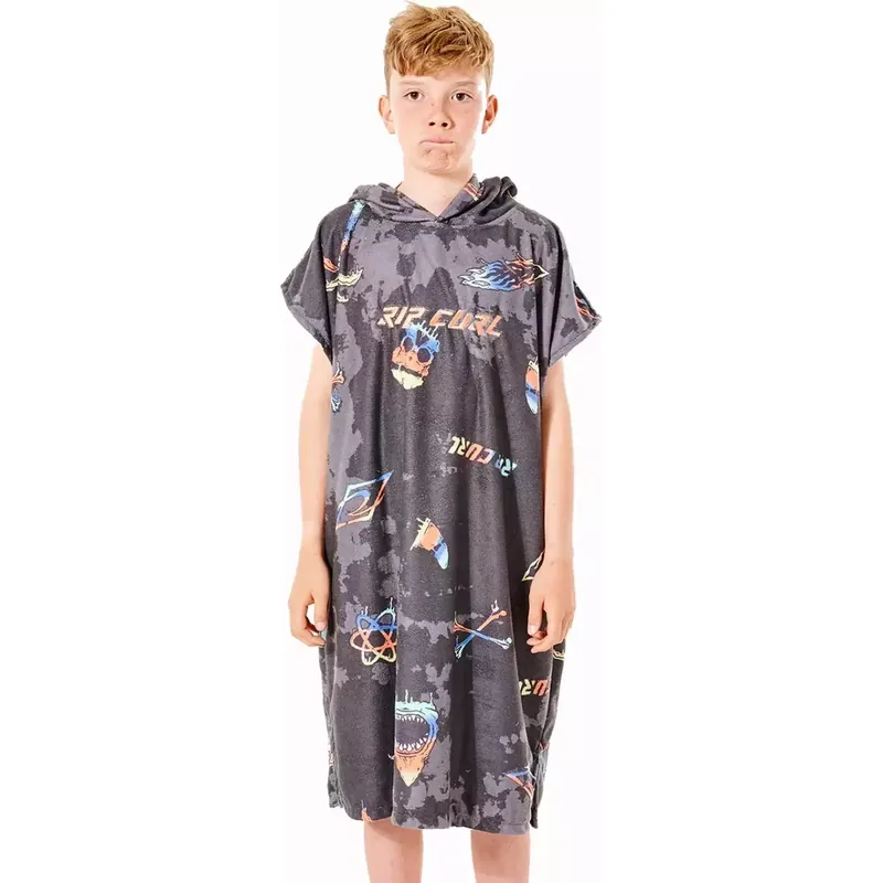 Poncho Rip Curl Print Black Junior Online Kaufen